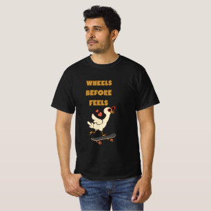 T-shirt Conception de canard en planche à roulettes mignon
