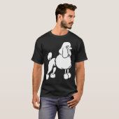 T-shirt conception de caniche blanc (Devant entier)