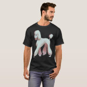 T-shirt Conception de caniche blanc unique (Devant entier)