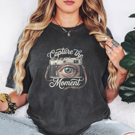 T-shirt Conception de capture de l'instant avec l'œil de c