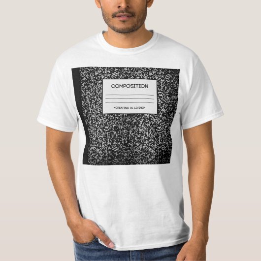 T-shirt Conception de carnet de composition (Devant)