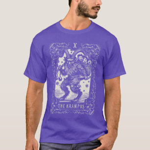 T-shirt Conception de carte de tarot Krampus saison de Noë