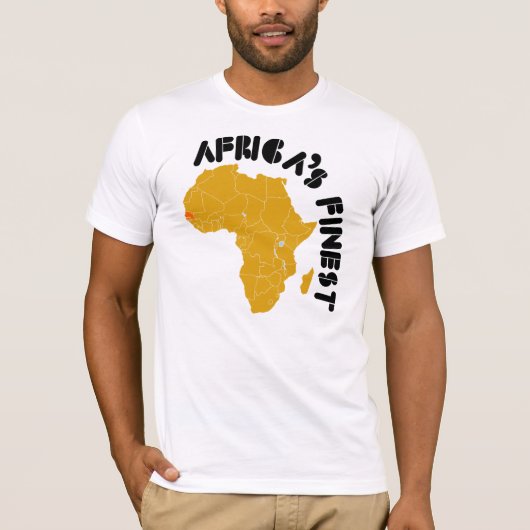 T-shirt Conception de carte du Sénégal, Afrique (Devant)