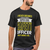 T-shirt Conception de casque d'agent de sécurité jaune (Devant)