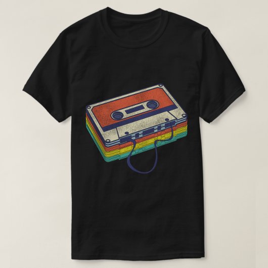 T-shirt Conception de cassette rétro (Design devant)
