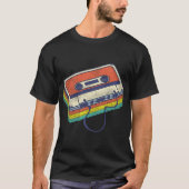 T-shirt Conception de cassette rétro (Devant)