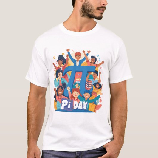 T-shirt Conception de célébration de l'équipe du jour de P (Devant)