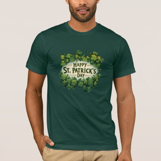T-shirt Conception de célébration du trèfle irlandais (Devant)