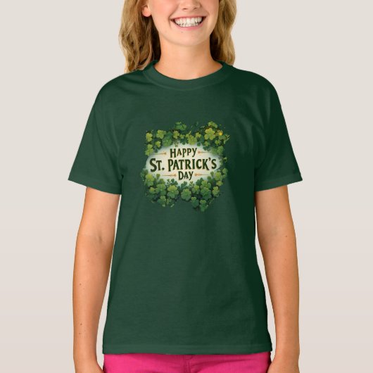 T-shirt Conception de célébration du trèfle irlandais (Devant)
