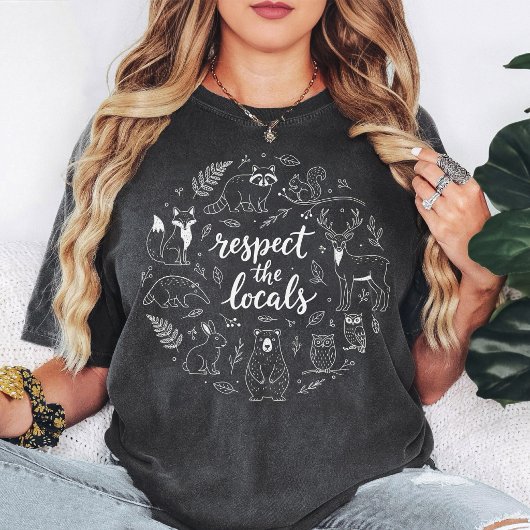 T-shirt Conception de cercle d'animaux de la forêt 'Respec
