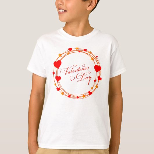 T-shirt Conception de cercle de la Saint-Valentin-25695 (Devant)