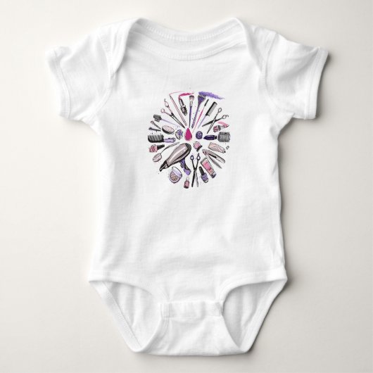 T-shirt Conception de cercle de maquillage (Devant)