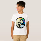 T-shirt conception de cercle d'ours polaire (Devant entier)