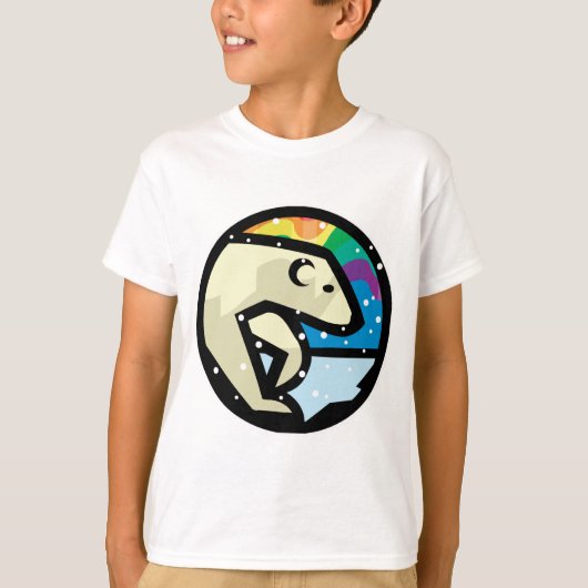 T-shirt conception de cercle d'ours polaire (Devant)