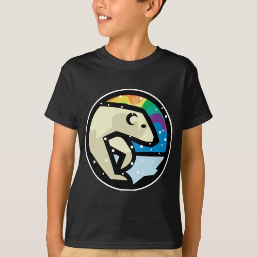 T-shirt conception de cercle d'ours polaire (Devant)
