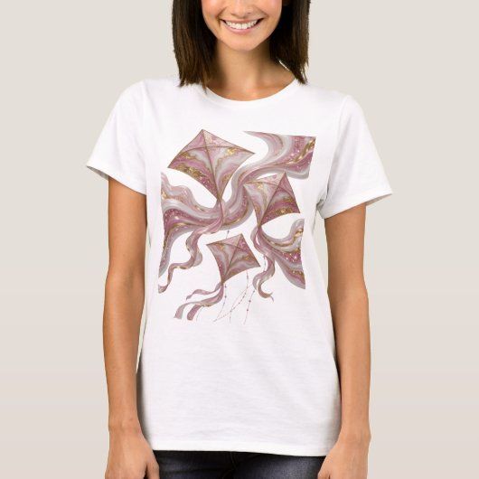 T-SHIRT CONCEPTION DE CERF-VOLANT 3D AVEC EFFET MARBRE ET (Devant)