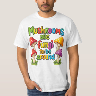 T-shirt Conception de champignons colorés, champignons de