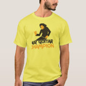 T-shirt Conception de champion d'Air guitar (Devant)