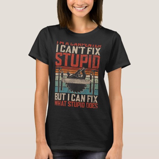T-shirt Conception de charpentier rétro pour ouvrier du bo (Devant)
