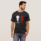 T-shirt Conception de chat ange et démon (Devant entier)