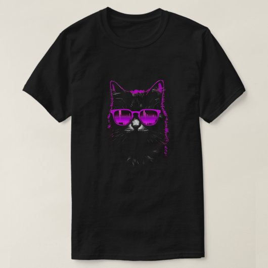 T-shirt Conception de chat cyberpunk (Design devant)