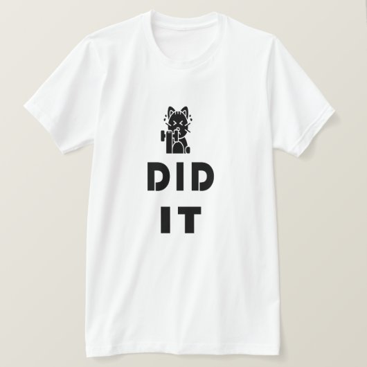 T-shirt conception de chat de gym (Design devant)