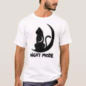 T-shirt Conception de chat de lune minimale (Devant)