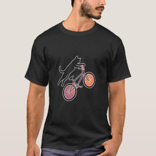 T-shirt Conception de chat drôle à vélo pour les cyclistes
