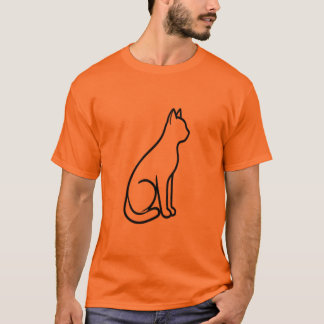 T-shirt Conception de chat en art linéaire minimaliste