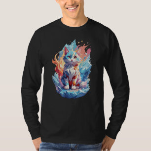 T-shirt Conception de chat en cristal mignon Imaginaire