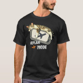 T-shirt Conception de chat en mode avion minimal (Devant)