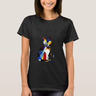T-shirt Conception de chat géométrique abstrait Picatso po