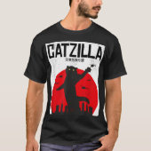 T-shirt Conception de chat Kaiju drôle Catzilla (Devant)