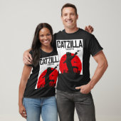 T-shirt Conception de chat Kaiju drôle Catzilla (Unisexe)