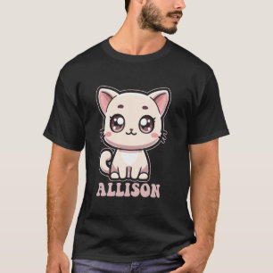 T-shirt Conception de chat Kitty mignon Allison pour les f