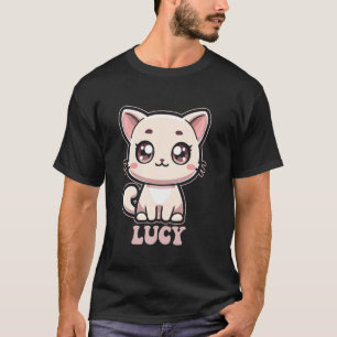 T-shirt Conception de chat Kitty mignon Lucy pour les fill