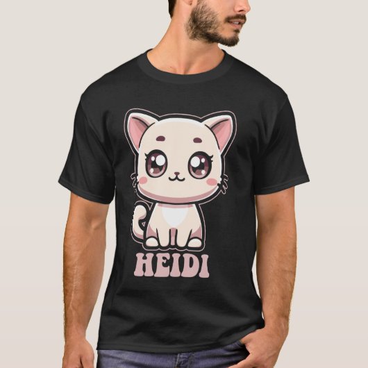 T-shirt Conception de chat Kitty mignon pour les filles no (Devant)