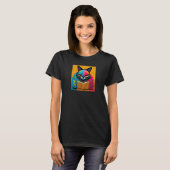 T-shirt Conception de chat lisant un livre (Devant entier)