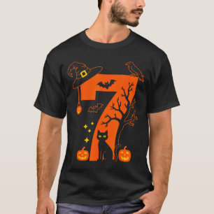 T-shirt Conception de chat noir d'Halloween numéro 7 effra