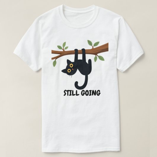 T-shirt Conception de chat pendu motivant (Design devant)