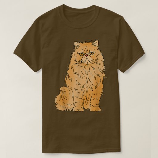 T-shirt Conception de chat persan Laissez-moi tranquille C (Design devant)