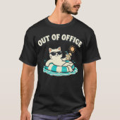 T-shirt Conception de chat pour nuits calmes minimales (Devant)