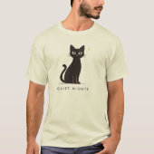 T-shirt Conception de chat pour nuits calmes minimales (Devant)