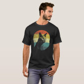 T-shirt Conception de chat rétro bleu russe (Devant entier)