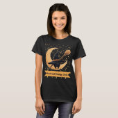 T-shirt Conception de chat sorcière avec énergie de chat n (Devant entier)
