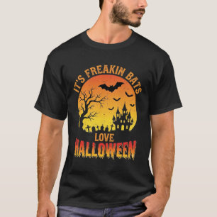 T-shirt Conception de château hanté Halloween, les chauves