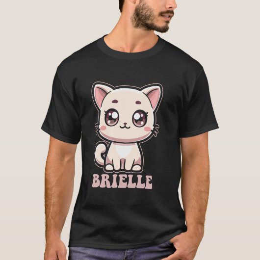 T-shirt Conception de chaton mignon Brielle pour les fille (Devant)