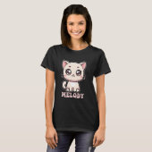 T-shirt Conception de chaton mignon Melody pour les filles (Devant entier)