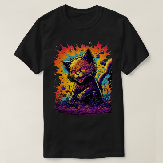 T-shirt Conception de chats magiques (Design devant)