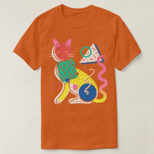 T-shirt Conception de chats Memphis (Design devant)